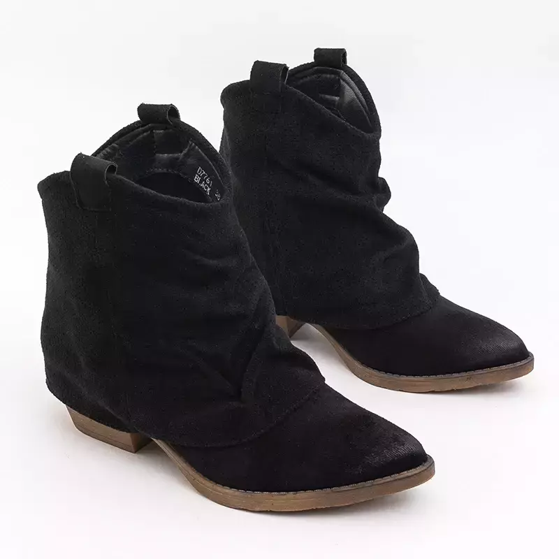 OUTLET Черные женские сапоги a'la cowboy boots Ingra - Обувь