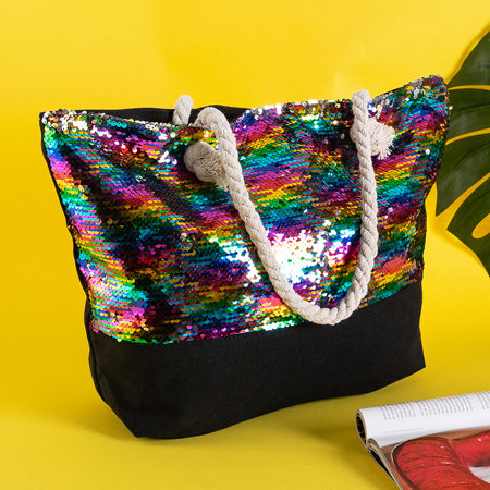 Разноцветная женская сумка с блестками