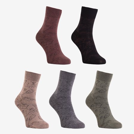 Разноцветные мужские носки, набор из 5 пар - Носки