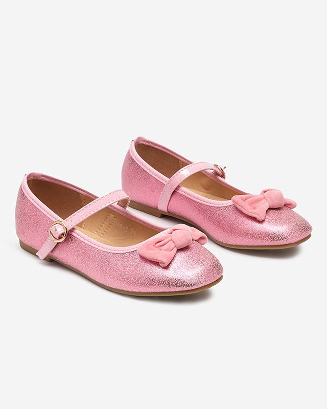 Розовые девичьи балетки с поясом Mosupi Footwear