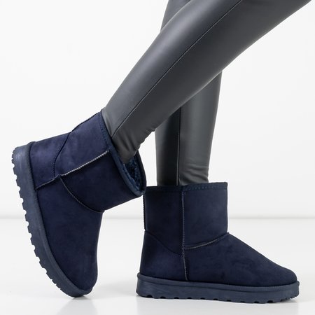 Утепленные женские зимние ботинки темно-синего цвета от Tali - Обувь