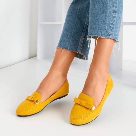 Желтые мокасины с бантиком Shelli - Обувь