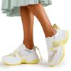 Бело-желтые спортивные туфли Evanile - Обувь