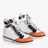 Белые спортивные ботинки с оранжевыми вставками Krillas
