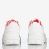 Белые женские кроссовки с вставками в цвете фуксия Boomshom