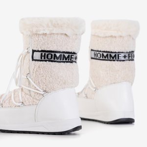 Белые женские утепленные сапоги Columbila - Обувь