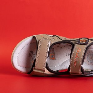Бежевые детские сандалии на липучках Roser