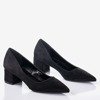 Черные туфли-лодочки на низкой стойке Royale - Обувь