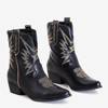 Черные женские ковбойские сапоги с узором Etna - Обувь