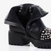Черные женские сапоги, украшенные заклепками Jovita и форсунками - Обувь