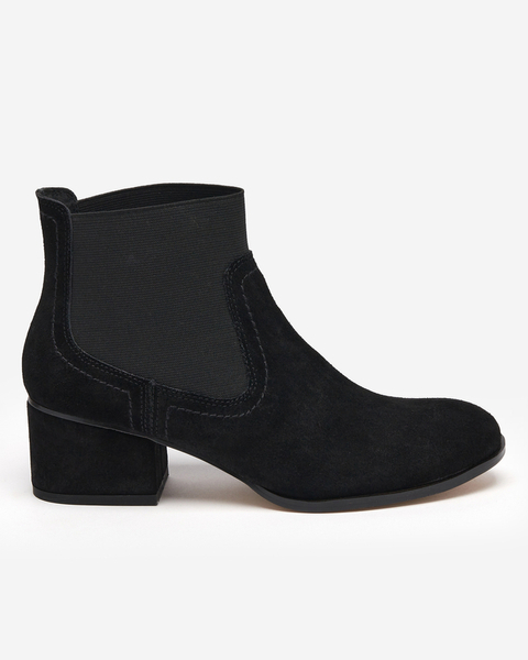 Черные женские замшевые ботинки Tarina