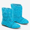 Голубые кружевные тапочки Abigale - Обувь