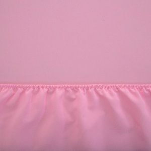 Хлопковая розовая простынь на резинке 160х200