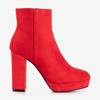 Красные женские ботильоны на высоком каблуке Pilas - Обувь