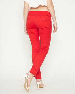 Красные женские брюки