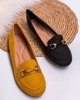 Лоферы горчичного цвета с декоративной пластиной Tessea - Обувь