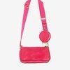 Маленькая женская трехкомпонентная сумочка цвета фуксии - Сумочки