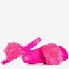 Неоново-розовые тапочки с мехом Millie - Обувь