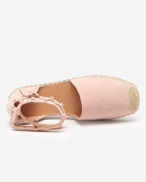 OUTLET Розовые женские эспадрильи с струями Lonesi - Обувь