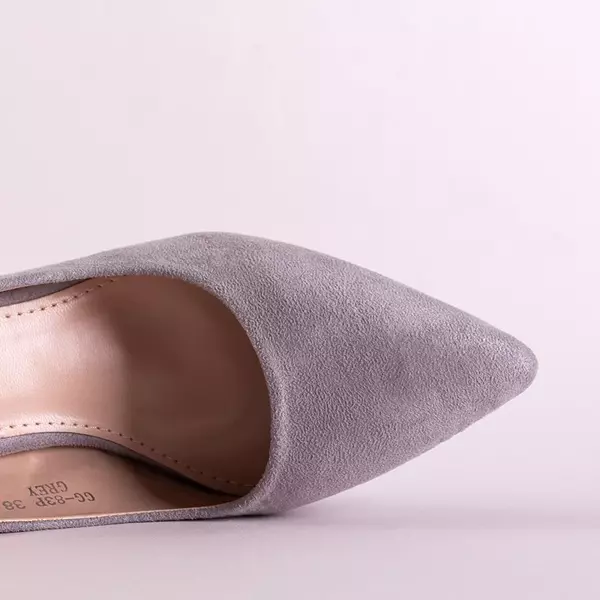 OUTLET Женские босоножки на высоком каблуке серого цвета Долорес - Обувь