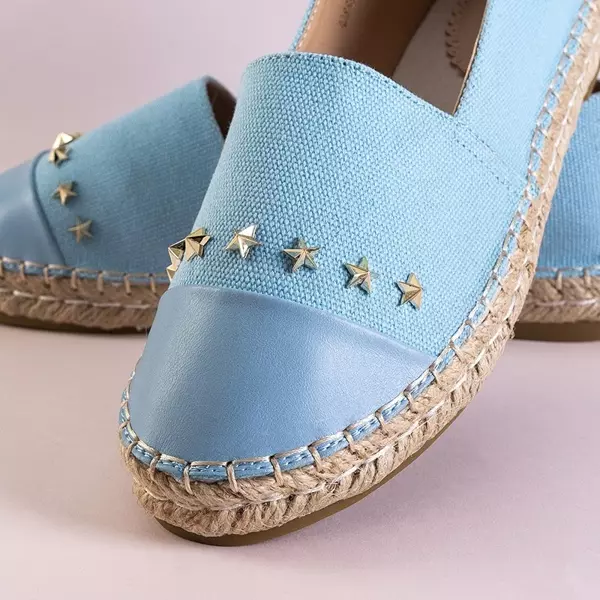 OUTLET Женские эспадрильи синего цвета со звездами Fraus - Обувь