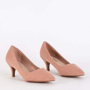 Розовые женские туфли на каблуке Forlika