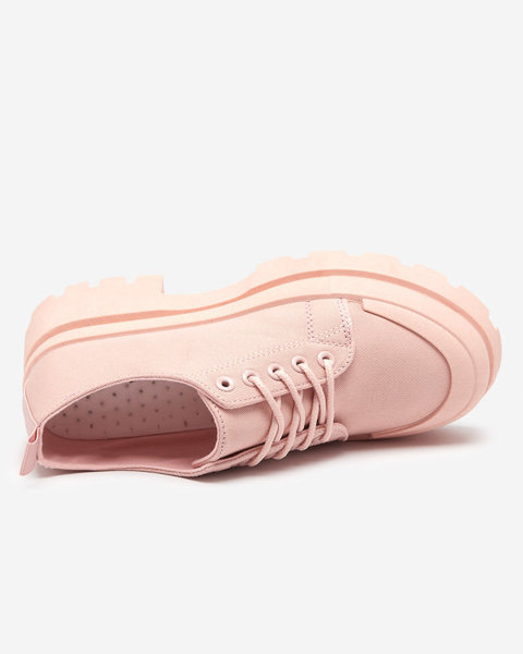 Розовые женские туфли на шнурках Rozia - Обувь