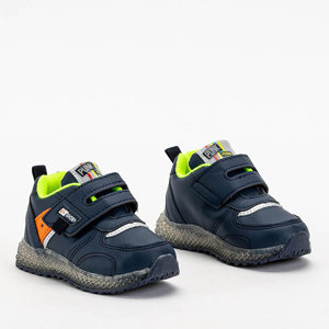 Спортивная обувь для мальчиков темно-синего и оранжевого цвета Puniso - Обувь