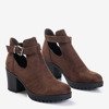 Темно-коричневые ботинки с вырезами от Barra - Обувь