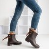 Темно-коричневые матовые женские резиновые сапоги Fanie - Обувь