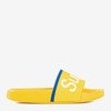 Желтые детские тапочки с надписью Super - Обувь