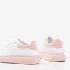 Женские белые спортивные туфли со вставками Gulio розового цвета - Обувь