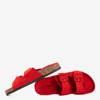 Женские красные тапочки с пряжками Recasa - Обувь