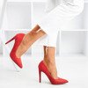 Женские красные туфли на каблуке с блестками Nissa - Обувь