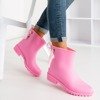 Женские резиновые сапоги розовые матовые Fanie - Обувь