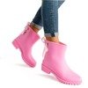 Женские резиновые сапоги розовые матовые Fanie - Обувь
