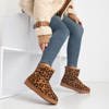 Женские зимние ботинки на платформе с леопардовым принтом Nimasa - Обувь