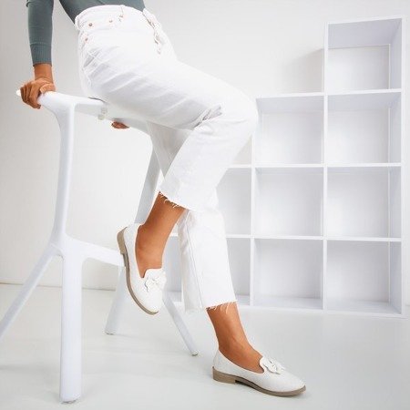 Білі мокасини з бантиком Флавіса - Взуття