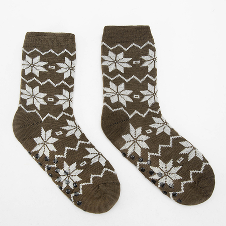 Чоловічі шкарпетки з зимовими візерунками