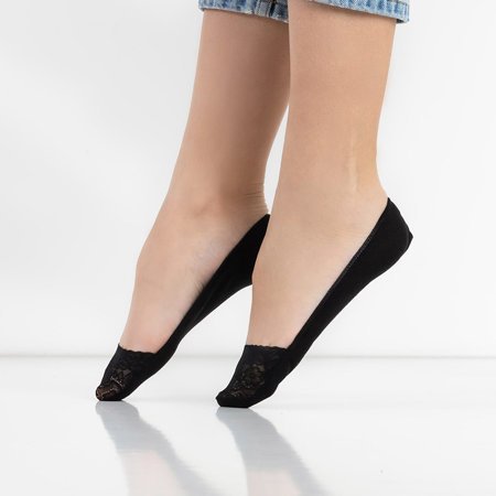 Чорні жіночі шкарпетки з мереживом - Шкарпетки