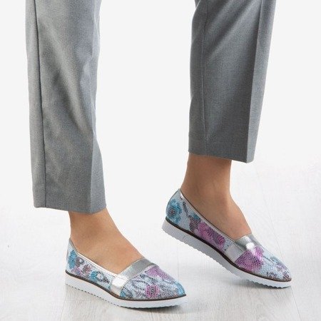 Різнокольорові жіночі балетки зі срібним покриттям Насульша - Взуття 1