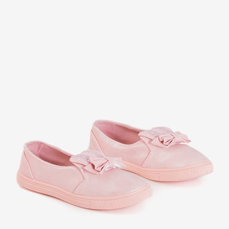 Рожеві дитячі сліпони з бантиком Ferrina - Взуття