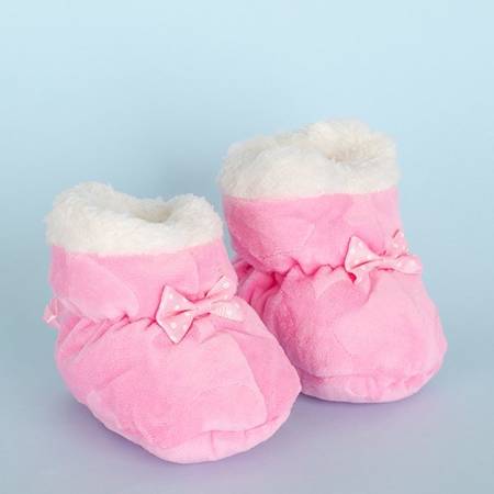 Рожеві дитячі тапочки з бантиком «Мілашка» - Взуття