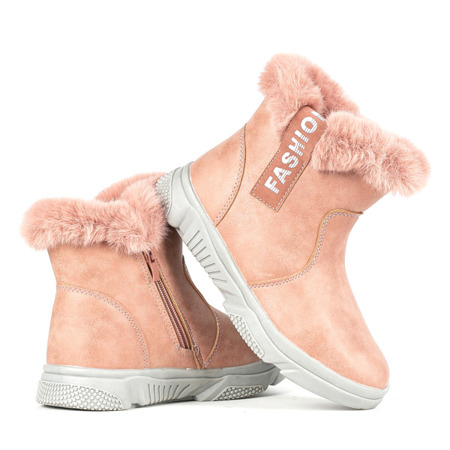 Рожеві дівчачі черевики з хутром Fominna - Взуття
