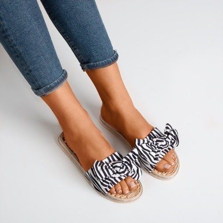 Тапочки з бантиком у вигляді зебри з малюнком Masmalla - Взуття 1