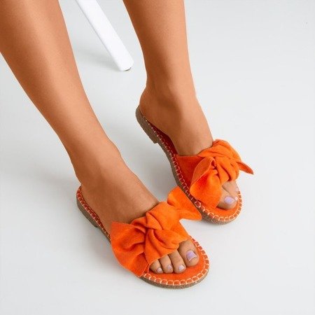 Жіночі помаранчеві босоніжки з бантом Latusa - Взуття