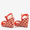 Босоніжки на танкетці червоні Porcissa - Взуття