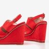 Червоні босоніжки на клині Boneta - Взуття 1
