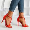 Червоні босоніжки на високому каблуці Настула - Взуття 1