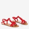 Червоні босоніжки з бахромою Minikria - Взуття 1